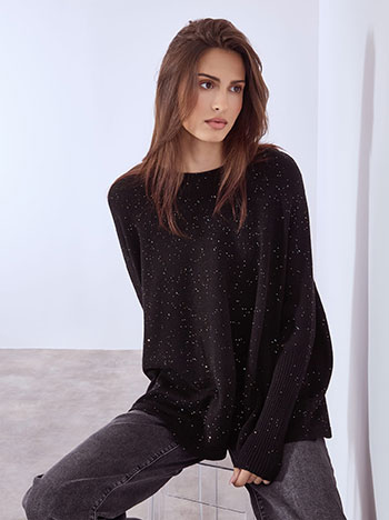 Πουλόβερ oversized με παγιέτες WT7948.4793+1