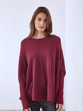 Πουλόβερ oversized με παγιέτες WT7948.4793+5