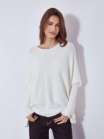 Πουλόβερ oversized με παγιέτες WT7948.4793+2