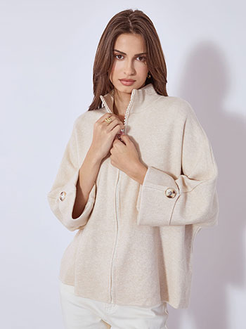 Ζακέτα με strass φερμουάρ WT7948.5492+4