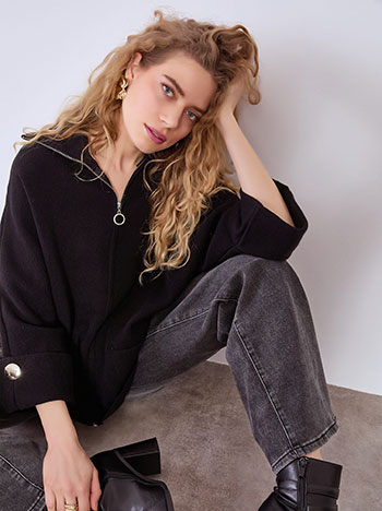 Ζακέτα με γυριστό μανίκι WT7948.5598+1