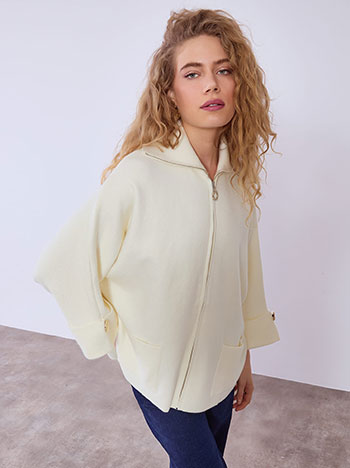 Ζακέτα με γυριστό μανίκι WT7948.5598+3