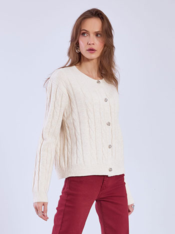 Ζακέτα με ανάγλυφα κουμπιά WT7948.5886+4