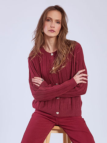 Ζακέτα με ανάγλυφα κουμπιά WT7948.5886+5