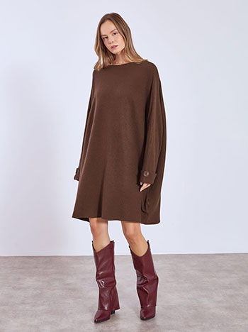 Φόρεμα μίνι με κουμπιά στο μανίκι WT7948.8169+4