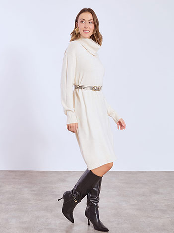 Φόρεμα μίντι πλεκτό ζιβάγκο WT7948.8184+5