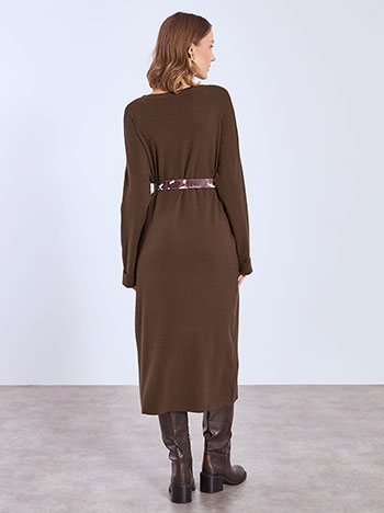 Φόρεμα μίντι με ανάγλυφα λουλούδια WT7948.8781+3 φωτογραφία