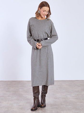 Φόρεμα μίντι με ανάγλυφα λουλούδια WT7948.8781+2