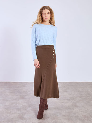 Φούστα πλεκτή μίντι ασύμμετρη WT7958.2576+3 φωτογραφία