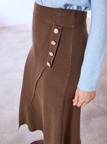 Φούστα πλεκτή μίντι ασύμμετρη WT7958.2576+3 φωτογραφία