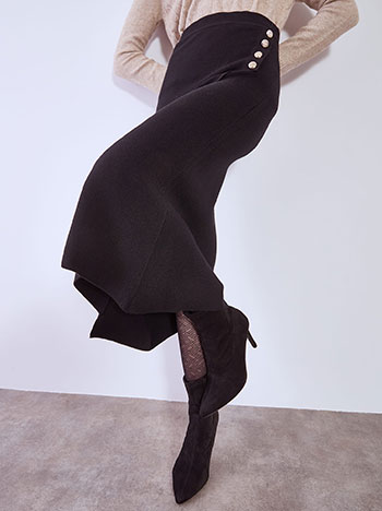 Φούστα πλεκτή μίντι ασύμμετρη WT7958.2576+1