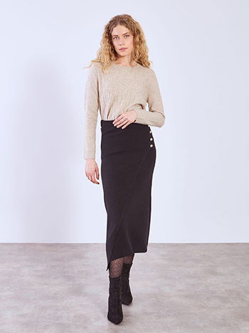 Φούστα πλεκτή μίντι ασύμμετρη WT7958.2576+1 φωτογραφία