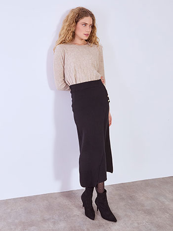 Φούστα πλεκτή μίντι ασύμμετρη WT7958.2576+1 φωτογραφία