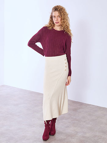 Φούστα πλεκτή μίντι ασύμμετρη WT7958.2576+4 φωτογραφία