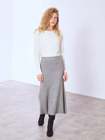 Φούστα πλεκτή μίντι ασύμμετρη WT7958.2576+2 φωτογραφία