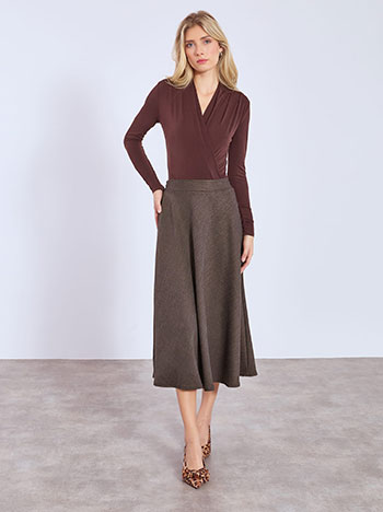 Φούστα μίντι σε Α γραμμή WT8011.2038+2 φωτογραφία