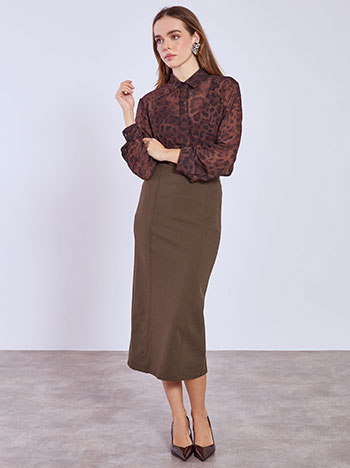 Φούστα με διακοσμητικές ραφές WT8011.2099+2