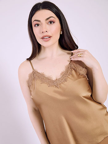 Celestino Lingerie με Λεπτομέρειες Δαντέλας Wt8011 4073+3 Μπλούζες Τιραντάκια Γυναικεία Ρούχα Μόδα