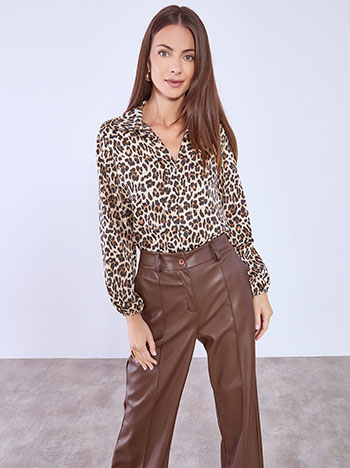 Μπλούζα σατέν λεοπάρ WT8011.4626+1