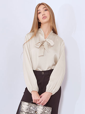 Celestino Μπλούζα σατέν με δέσιμο WT8011.4863+3