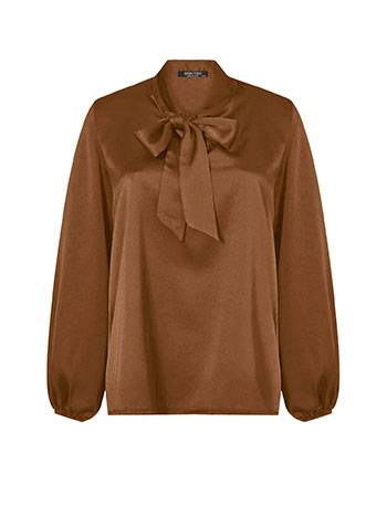 Μπλούζα σατέν με δέσιμο WT8011.4863+2 φωτογραφία