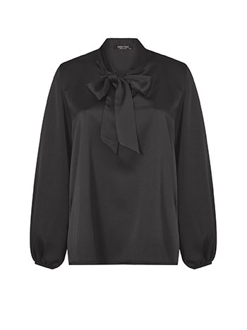 Μπλούζα σατέν με δέσιμο WT8011.4863+1 φωτογραφία