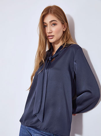 Μπλούζα σατέν με δέσιμο WT8011.4863+4