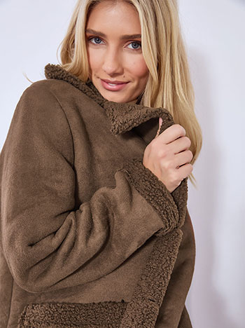 Παλτό με σουέντ οψη WT8011.7058+3 φωτογραφία