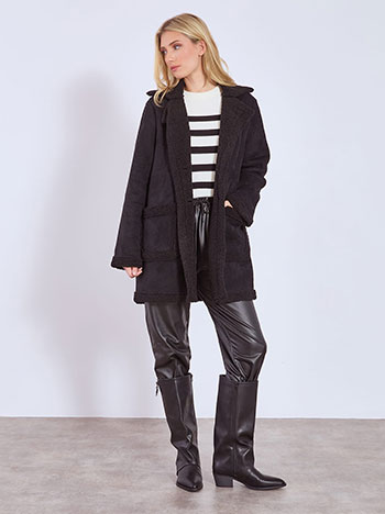 Παλτό με σουέντ οψη WT8011.7058+1 φωτογραφία