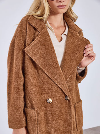 Παλτό πλεκτό με απαλή υφή WT8011.7079+3 φωτογραφία