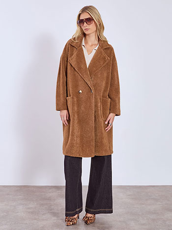 Παλτό πλεκτό με απαλή υφή WT8011.7079+3 φωτογραφία