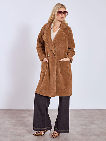 Παλτό πλεκτό με απαλή υφή WT8011.7079+3