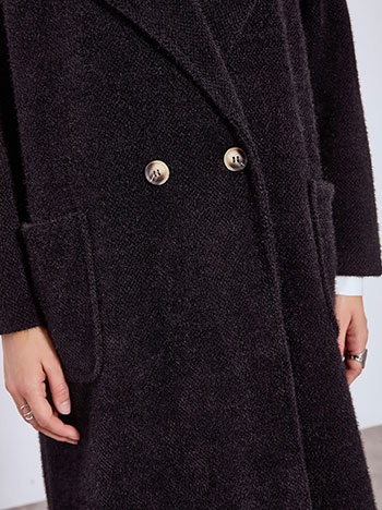 Παλτό πλεκτό με απαλή υφή WT8011.7079+1 φωτογραφία