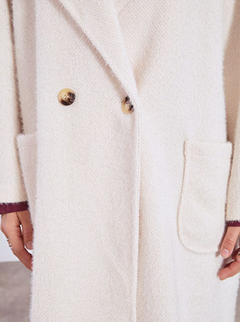 Παλτό πλεκτό με απαλή υφή WT8011.7079+2 φωτογραφία