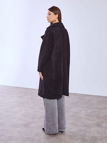 Παλτό χνουδωτό μονόχρωμο WT8011.7080+2 φωτογραφία