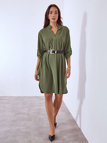 Φόρεμα μίντι με μάο γιακά WT8011.8001+4