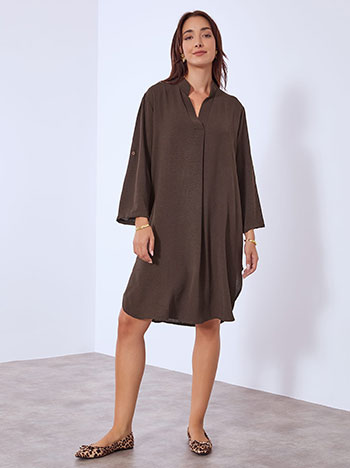 Φόρεμα μίντι με μάο γιακά WT8011.8001+3