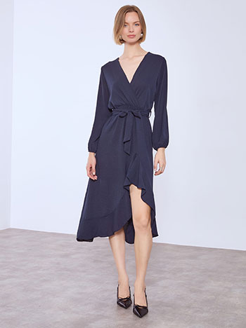 Φόρεμα κρουαζέ με βολάν στο τελείωμα WT8011.8051+4