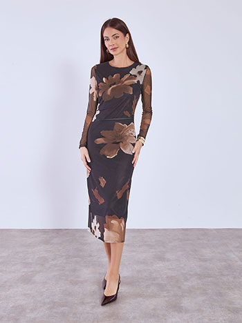 Φόρεμα ημιδιάφανο με λουλούδια WT8011.8375+1 φωτογραφία