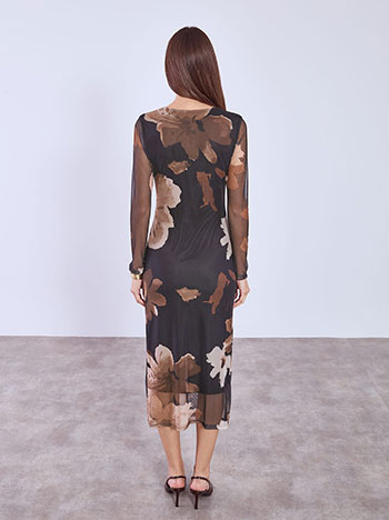 Φόρεμα ημιδιάφανο με λουλούδια WT8011.8375+1 φωτογραφία