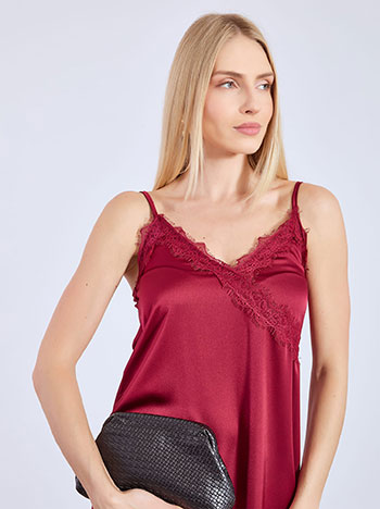 Φόρεμα μίντι σατέν με δαντέλα WT8011.8552+2 φωτογραφία