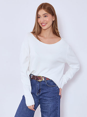 Πουλόβερ με γυριστή λαιμόκοψη WT874.4268+3