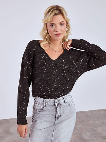 Πουλόβερ με παγιέτες WT874.4289+1