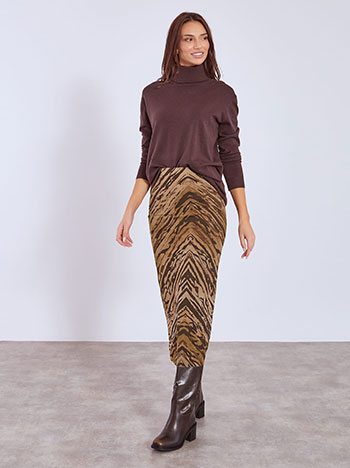 Celestino Φούστα εμπριμέ με τούλι WT9420.2302+1