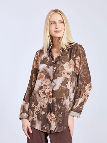 Πουκάμισο ημιδιάφανο φλοράλ WT9420.3505+1