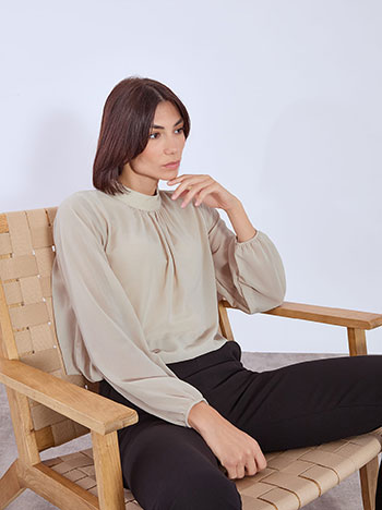 Μπλούζα με ημιδιάφανα μανίκια WT9420.4192+2