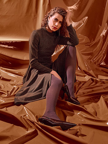 Φόρεμα ασύμμετρο μεταλλιζέ WT9420.8183+2