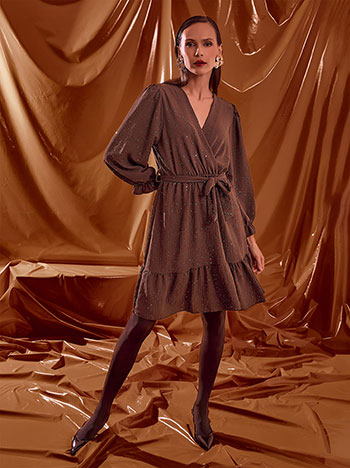 Φόρεμα μίνι κρουαζέ με glitter WT9420.8591+2 φωτογραφία