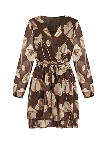 Φόρεμα εμπριμέ μίνι μεταλλιζέ WT9420.8659+2 φωτογραφία