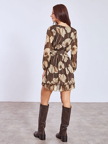 Φόρεμα εμπριμέ μίνι μεταλλιζέ WT9420.8659+2 φωτογραφία